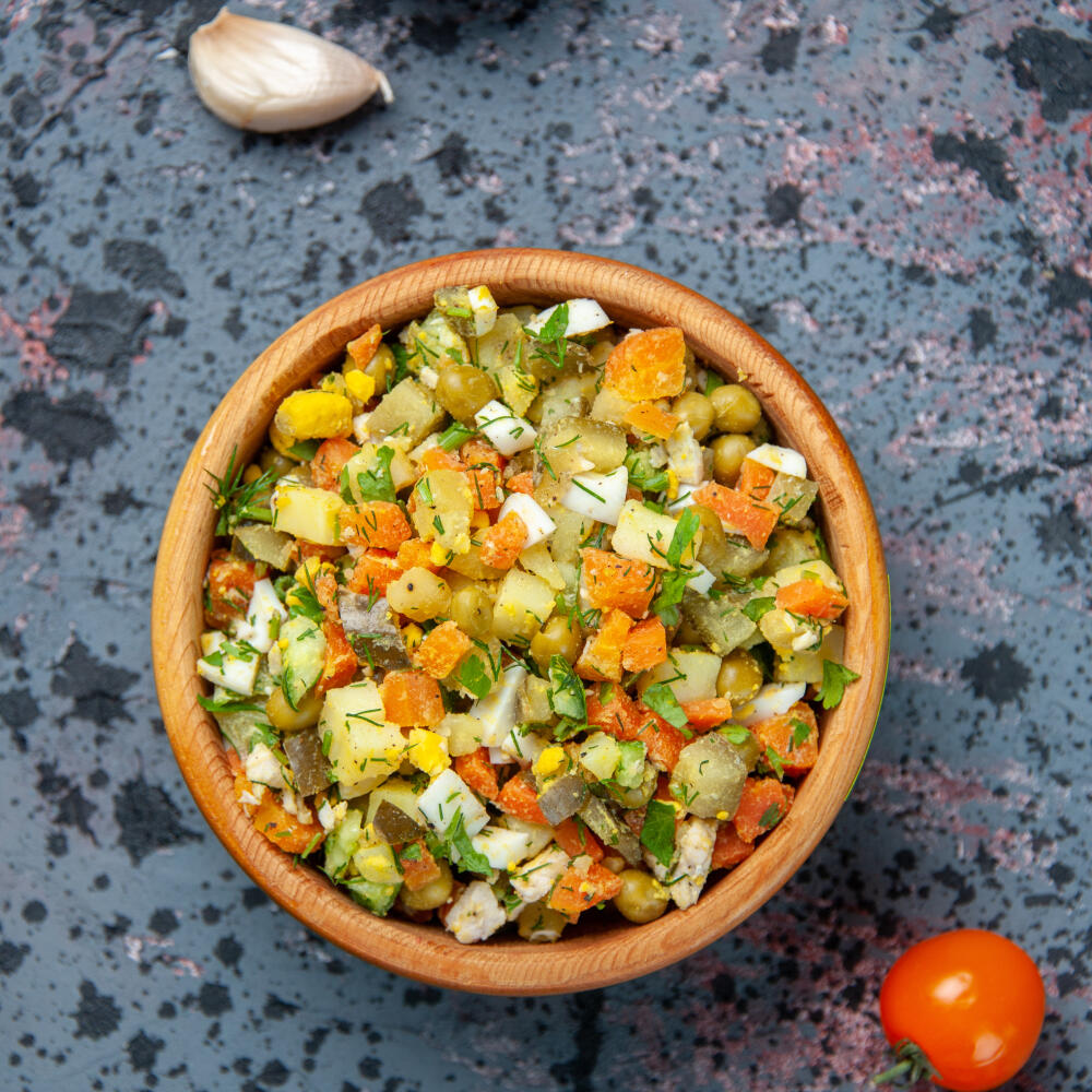 Zoete aardappel avocado salade