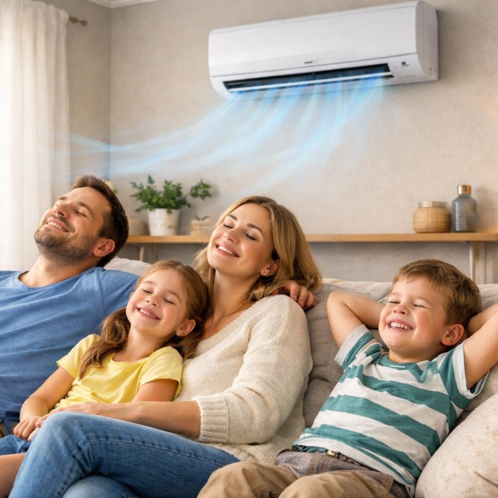 Gezelligheid op de bank met luchtkoeling